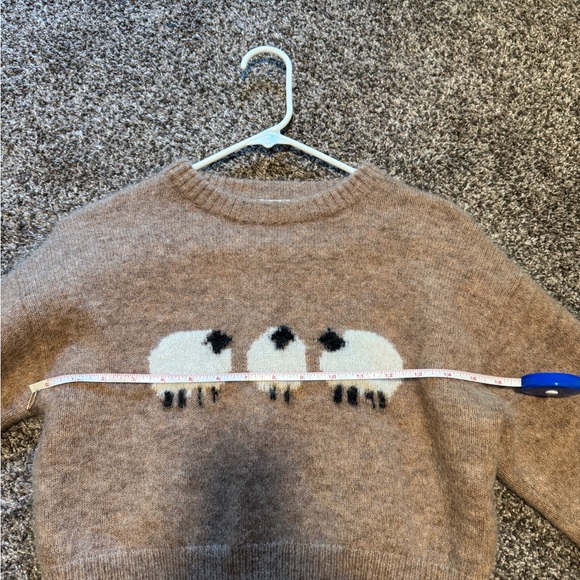 Petite Studio Dakota Mohair Sweater in Sheep Print - Picture 7 of 8